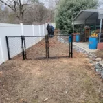 a fence and a white fence