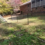 a fence in a yard