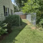 a fence in a yard